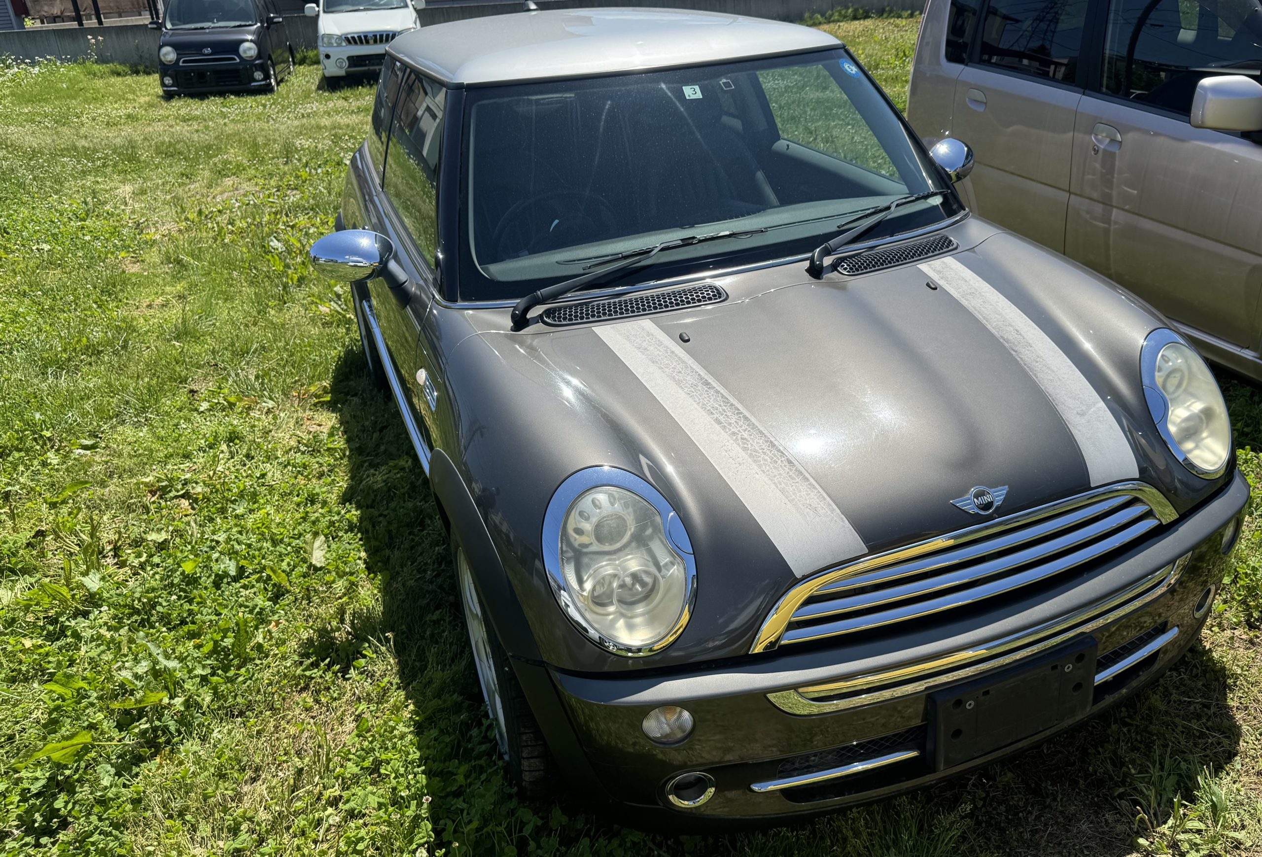 R50　MINI　サイドモール補修