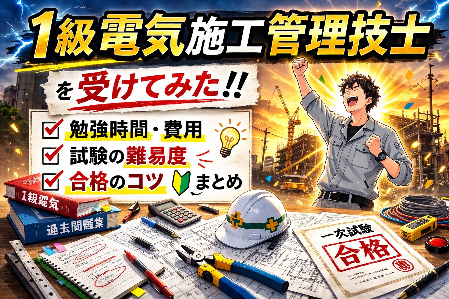 1級電気施工管理技士を受けてみた！！