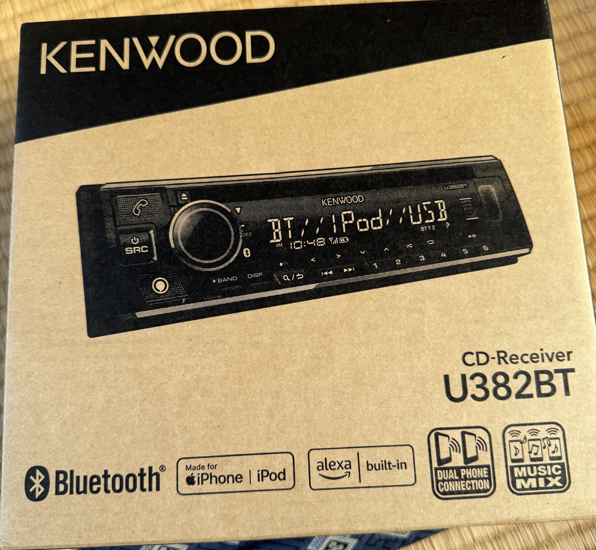 車内でAlexa　ケンウッド　U382BTを使ってみた！！